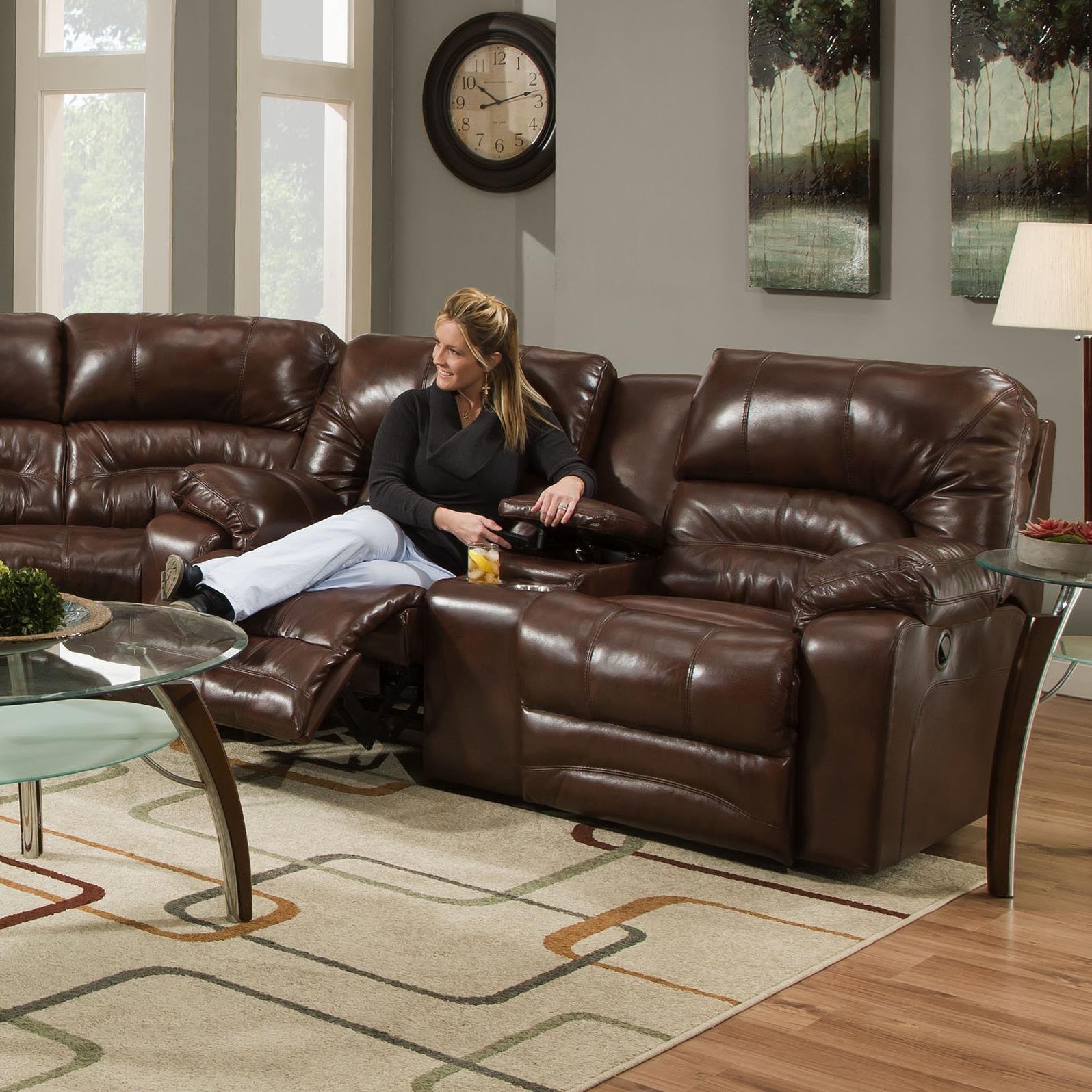 Franklin Legacy Power Reclining Console Loveseat with CupHolders and